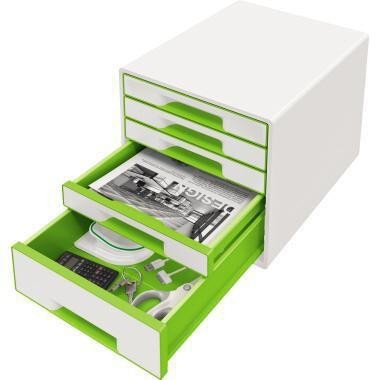 Leitz Schubladenbox WOW CUBE 52142054 5Schubfächer weiß/grün 127213768 Leitz Schubladenbox WOW CUBE 52142054 5Schubfächer weiß/grün 127213768 von Leitz