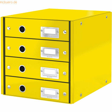Leitz Schubladenset Click & Store Wow 4 Schubladen Graukarton gelb Leitz Schubladenset Click & Store Wow 4 Schubladen Graukarton gelb von Leitz