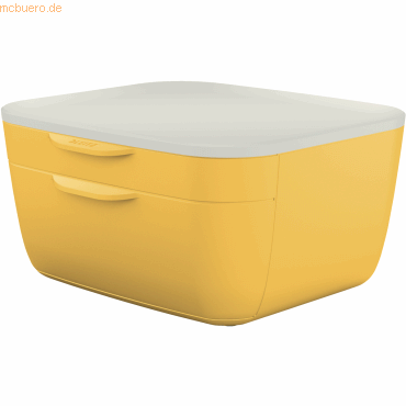 Leitz Schubladenset Cosy A4 2 Schubladen Polystyrol gelb/hellgrau Leitz Schubladenset Cosy A4 2 Schubladen Polystyrol gelb/hellgrau von Leitz