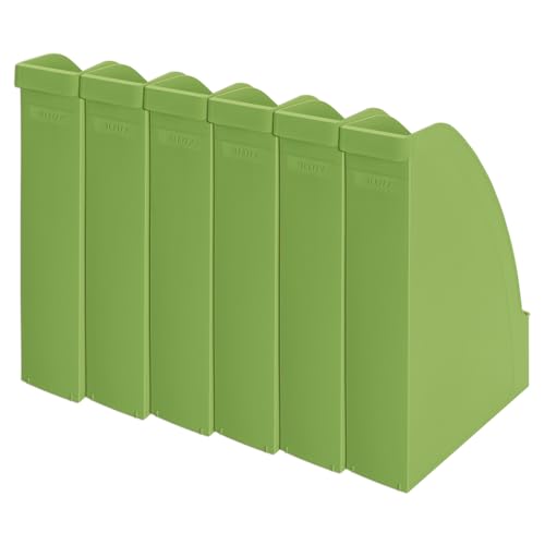 Leitz Stehsammler A4, 6er Pack, 100 % recyclebar, klimakompensiert, Blauer Engel, Recycle-Sortiment, Grün, 24765050 von Leitz