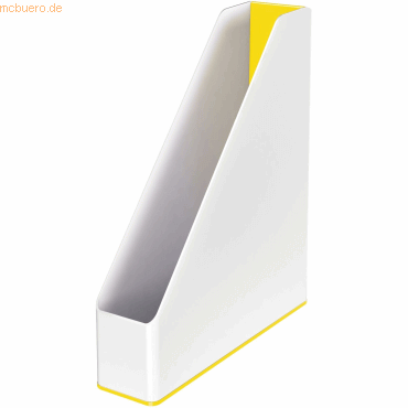 Leitz Stehsammler Wow Duo Colour A4 Polystyren weiß/gelb von Leitz
