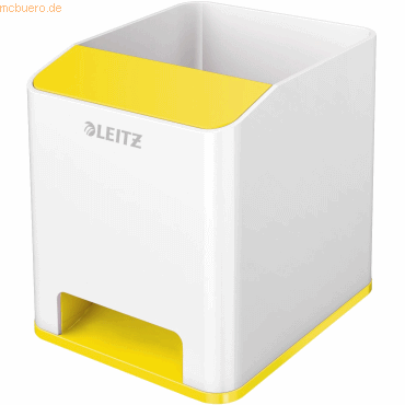 Leitz Stifteköcher Wow Duo Colour Sound weiß/gelb von Leitz