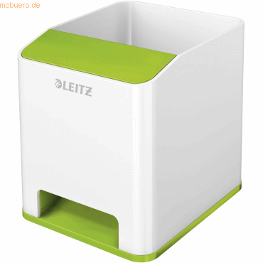 Leitz Stifteköcher Wow Duo Colour Sound weiß/grün von Leitz