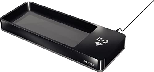 Leitz Stifteschale mit Qi-Induktionsladegerät, Zum kabellosen Laden von Smartphone, Schwarz/Dunkelgrau, Duo Colour, 53650095 Leitz Stifteschale mit Qi-Induktionsladegerät, Zum kabellosen Laden von Smartphone, Schwarz/Dunkelgrau, Duo Colour, 53650095 von Leitz