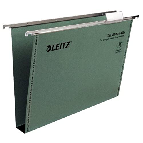 Leitz Ultimate Suspension File Recycled with Tabs Inserts (Green) [Pack 50] grün von Leitz
