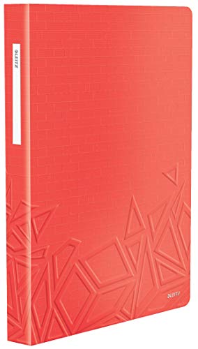 Leitz Urban Chic Sichtbuch in A4 Format, 80 Klarsichthüllen für 160 Blatt, Rot, 46520020 von Leitz