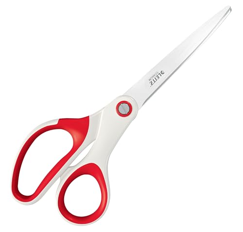 Leitz WOW Titan Schere, Hochwertige Universalschere mit ergonomischem Griff, Klingen aus rostfreiem Stahl, Für zu Hause, Büro und Schule, Rechts- und Linkshänder, Länge 20,5 cm, 53192026 von Leitz