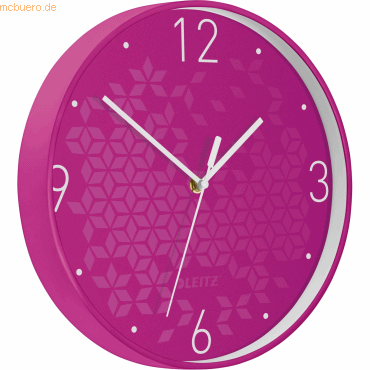 Leitz Wanduhr Wow Kunststoff 29cm pink Leitz Wanduhr Wow Kunststoff 29cm pink von Leitz