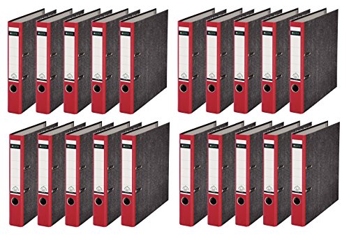 Leitz hochwertiger Ordner 180°, schmal | 20er Pack, rot, 1 von Leitz