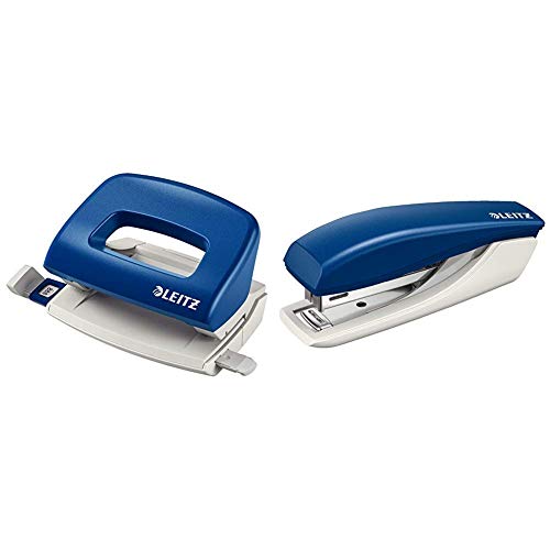 Leitz kleiner Locher, 10 Blatt, Blau, Anschlagschiene mit Formatvorgaben, Ergonomischer Griffbereich & Mini-Heftgerät, 10 Blatt, Blau, Metall mit Kunststoffgehäuse, New NeXXt, 55170035 Leitz kleiner Locher, 10 Blatt, Blau, Anschlagschiene mit Formatvorgaben, Ergonomischer Griffbereich & Mini-Heftgerät, 10 Blatt, Blau, Metall mit Kunststoffgehäuse, New NeXXt, 55170035 von Leitz