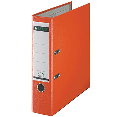 Sparpack Leitz 1010 Qualitäts-Ordner Plastik brei, mit patentierter 180º-Präzisionsmechanik 14 Farben zur Auswahl (20, orange) von Leitz