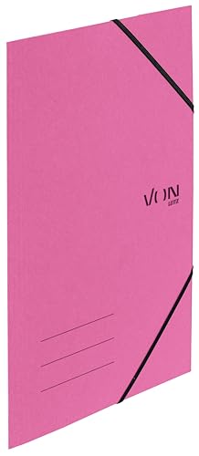 VON Leitz 5er Pack Eckspannermappe A4, Recycling-Karton, Für 150 Blatt, 3 Klappen, Mappe mit Gummizug, Mit modernem VON-Aufdruck, Leichter Ordner für Schule & Zuhause, Fuchsia, 30080022 VON Leitz 5er Pack Eckspannermappe A4, Recycling-Karton, Für 150 Blatt, 3 Klappen, Mappe mit Gummizug, Mit modernem VON-Aufdruck, Leichter Ordner für Schule & Zuhause, Fuchsia, 30080022 von Leitz
