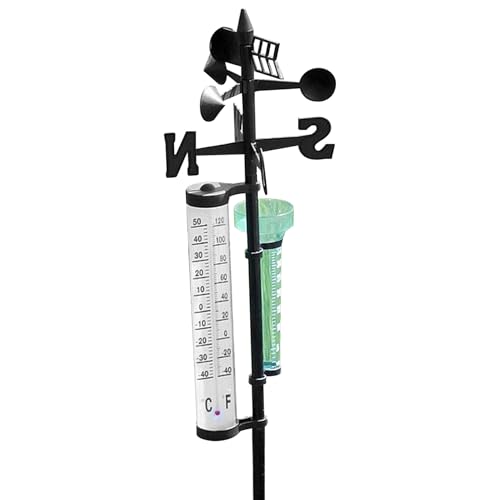 WLAN -Wetterstation mit rotierender Halterung 55 '' Easy Setup Wetterstation mit Regenmesser, Thermometer und Schaufel für Gartenmessungen Wireless WLAN -Wetterstation mit rotierender Halterung 55 '' Easy Setup Wetterstation mit Regenmesser, Thermometer und Schaufel für Gartenmessungen Wireless von LejeMaek