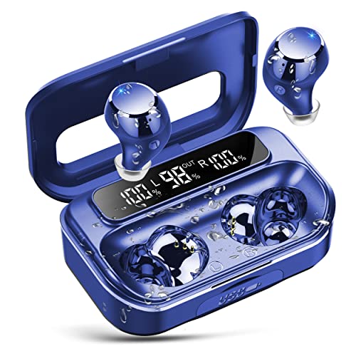Bluetooth Kopfhörer,Kopfhörer Kabellos Bluetooth 5.3 In Ear Kopfhörer mit 4 ENC Noise Cancelling Mic,2025 Kabellose Kopfhörer 128Std Spielzeit LED-Anzeige, IP7 Wasserdichte Ohrhörer Touch Control von Lekaby