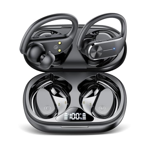Bluetooth Kopfhörer Sport, In Ear Kopfhörer Kabellos Bluetooth 5.3 mit 4 ENC Noise Cancelling Mikrofon, 2025 Neue IP8 wasserdichte Earbuds, 68 Std Spielzeit, Dual LEDAnzeige Ohrhörer für iOS Android Bluetooth Kopfhörer Sport, In Ear Kopfhörer Kabellos Bluetooth 5.3 mit 4 ENC Noise Cancelling Mikrofon, 2025 Neue IP8 wasserdichte Earbuds, 68 Std Spielzeit, Dual LEDAnzeige Ohrhörer für iOS Android von Lekaby