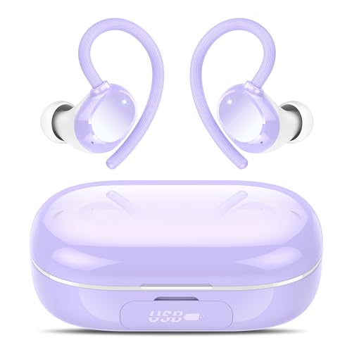 Lekaby Bluetooth Kopfhörer Sport, 2025 Neue Kopfhörer Kabellos Bluetooth 5.3 mit ENC Mikrofon, 128 Stunden HiFi Stereo In Ear, IPX7 wasserdichte Ohrhörer mit Ohrhaken für iOS Android von Lekaby