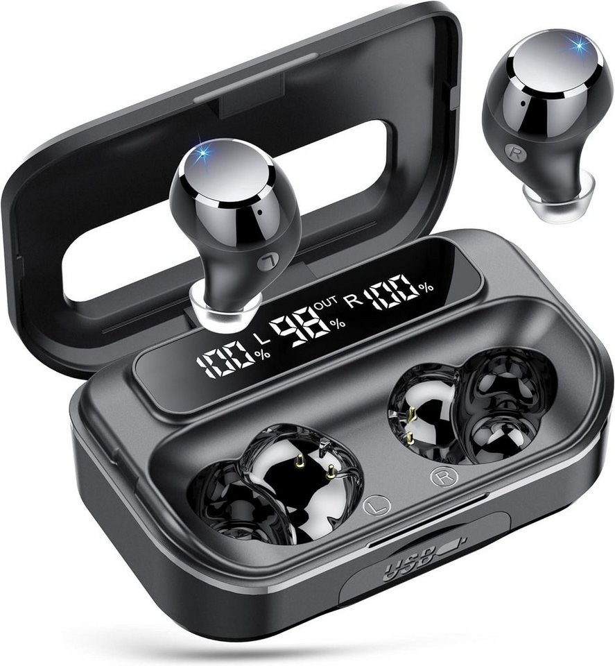 Lekaby Kabellos Bluetooth 5.3 100 Std Spielzeit mit 4 LED Digitalanzeige In-Ear-Kopfhörer (Kristallklarer Klang für ein immersives Hörerlebnis, jeder Ton perfekt., mit 4 ENC Lärmreduzierung Mic, Ohrhörer für Arbeit/Studium/Sport)" von Lekaby