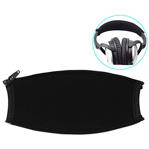 QC15 QC35 QC2 Kopfbandabdeckung Ersatz für Bose QuietComfort QC 35 15 2 Kopfhörer Kopfbandschutz mit Zippe Stirnband Kissen Pad Reparatur Teile/Easy DIY (Schwarz + kein Werkzeug erforderlich) von Lektuen