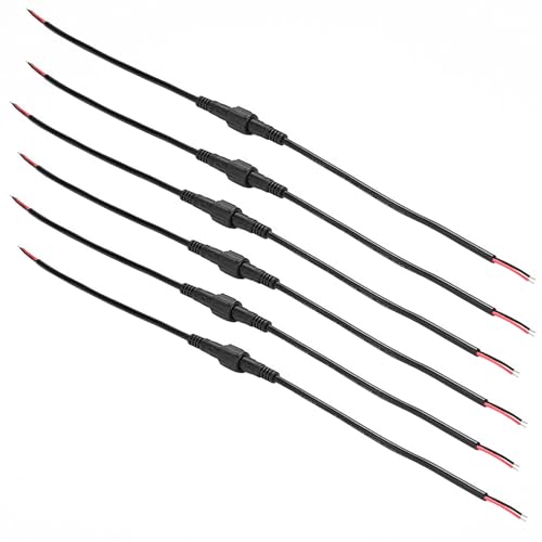 Leloco 2-Poliger Wasserdichter Steckverbinder IP65 mit 16AWG 15cm Verlängerungskabel – Für LED Lichterketten, Lichtleisten 12V – 6 Paar Outdoor-Stecker Set Leloco 2-Poliger Wasserdichter Steckverbinder IP65 mit 16AWG 15cm Verlängerungskabel – Für LED Lichterketten, Lichtleisten 12V – 6 Paar Outdoor-Stecker Set von Leloco