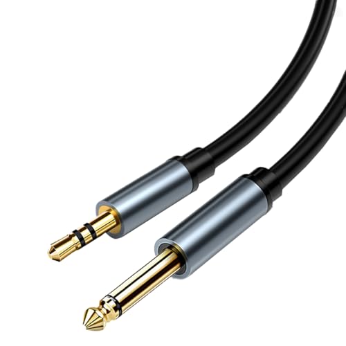 Leloco 3.5mm Klinke auf 6.35mm Klinke Kabel 2M, 6.35mm Klinkenstecker auf 3.5mm Aux Audio Stereo Kabel, 3.5 to 6.35 Adapter Kompatibel mit Laptop, Mischpult, Mikrofon, Gitarre, Mixer usw Leloco 3.5mm Klinke auf 6.35mm Klinke Kabel 2M, 6.35mm Klinkenstecker auf 3.5mm Aux Audio Stereo Kabel, 3.5 to 6.35 Adapter Kompatibel mit Laptop, Mischpult, Mikrofon, Gitarre, Mixer usw von Leloco