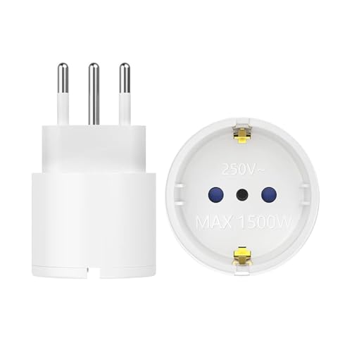 Leloco Deutschland auf Italien Stecker -Reiseführer Italien stecker 230v- 2 Stück -Adapter Ltalien Deutschland -Reiseadapter für Lhren Italienischen Aufenthalt Leloco Deutschland auf Italien Stecker -Reiseführer Italien stecker 230v- 2 Stück -Adapter Ltalien Deutschland -Reiseadapter für Lhren Italienischen Aufenthalt von Leloco