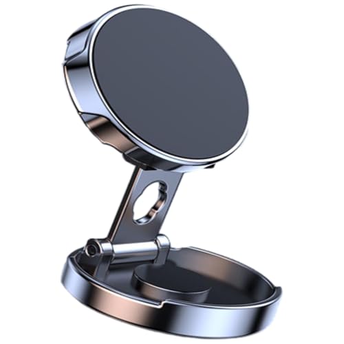 Leloco Handyhalterung Auto Magnet, 360° Magnet Handyhalterung fürs Auto mit Klebrige Basis 6 Starke Magnet & 2 Metallplatten, Kompatibel mit Smartphones unter 6,5 Zoll Silber von Leloco