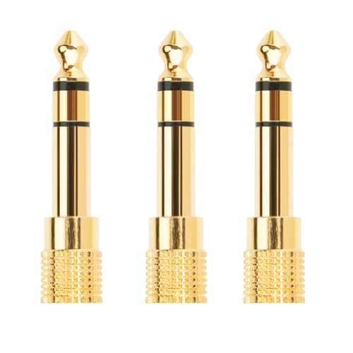Leloco Klinke Adapter 6,5-mm-Stecker auf 3,5-mm-Buchse 3 Stück, Audio Aux Adapter, Klinkenstecker Adapter 3 5 Klinke auf 6 3 Klinke für Keyboard, Kopfhörer, Lautsprecher, Gitarre usw Leloco Klinke Adapter 6,5-mm-Stecker auf 3,5-mm-Buchse 3 Stück, Audio Aux Adapter, Klinkenstecker Adapter 3 5 Klinke auf 6 3 Klinke für Keyboard, Kopfhörer, Lautsprecher, Gitarre usw von Leloco