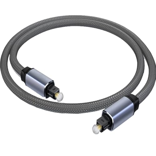 Leloco Optisches Audiokabel 2M Toslink Kabel, Optical Audio Cable, Nylon Geflochten Optisches Kabel, Vergoldet, Aluminiumhülle, Für Verstärker, Audio, Decoder, Projektor, DVD, PS4, Xbox usw Leloco Optisches Audiokabel 2M Toslink Kabel, Optical Audio Cable, Nylon Geflochten Optisches Kabel, Vergoldet, Aluminiumhülle, Für Verstärker, Audio, Decoder, Projektor, DVD, PS4, Xbox usw von Leloco