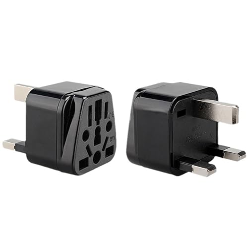 Leloco Reiseadapter UK Adapter 2 Stück,Universal Reiseadapter Steckdosenadapter für USA/UK/EU/Australien – Multifunktions Stromadapter mit 4-in-1 EU zu UK Stecker, Schwarz Leloco Reiseadapter UK Adapter 2 Stück,Universal Reiseadapter Steckdosenadapter für USA/UK/EU/Australien – Multifunktions Stromadapter mit 4-in-1 EU zu UK Stecker, Schwarz von Leloco