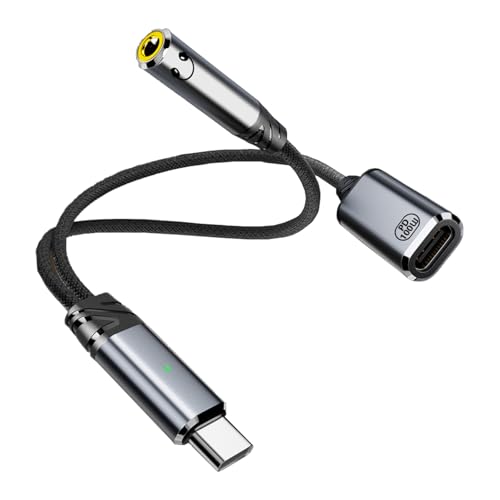 Leloco USB C Klinke Adapter 2-in-1 Typ C auf 3.5 mm Klinke und Typ C PD 100W-Schnellladung, Aux USB C Kopfhörer Adapter für iPhone 16 Pro Max iPad Pro/Mini 6 Galaxy S24/S23/S22 usw Schwarz Leloco USB C Klinke Adapter 2-in-1 Typ C auf 3.5 mm Klinke und Typ C PD 100W-Schnellladung, Aux USB C Kopfhörer Adapter für iPhone 16 Pro Max iPad Pro/Mini 6 Galaxy S24/S23/S22 usw Schwarz von Leloco