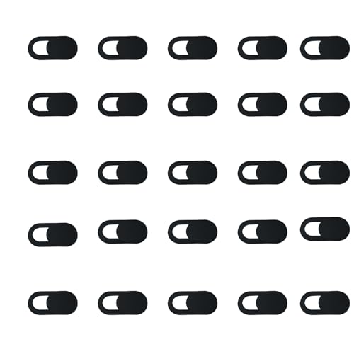 Leloco Webcam Abdeckung 25 Stück, Kamera Abdeckung Handy, Laptop, Laptop Kamera Abdeckung für Laptop, Computer, Smartphone, PC, Schutz Ihrer Privatsphäre(Schwarz) von Leloco