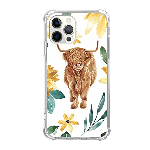 Lemifelgby Floral Highland Cow Case Compatible with iPhone 15 Pro, Cute Scotish Cattle Phone Case for iPhone 15 Pro, Cool TPU Protective Phone Case Cover Lemifelgby Floral Highland Cow Case Compatible with iPhone 15 Pro, Cute Scotish Cattle Phone Case for iPhone 15 Pro, Cool TPU Protective Phone Case Cover von Lemifelgby