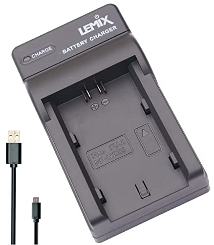 Lemix (Fuj-W235) Ultra Slim USB Ladegerät kompatibel mit FUJIFILM NP-W235 Akkus & FUJI X-T4, X-T5, X-H2, X-H2S, GFX 50S II & GFX 100S Kameras von Lemix