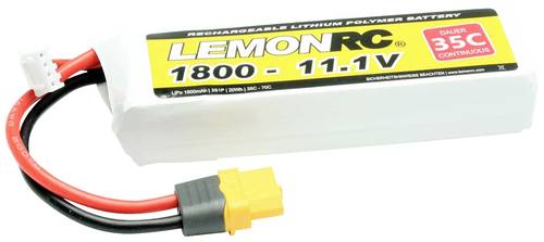 LemonRC Modellbau-Akkupack (LiPo) 11.1V 1800 mAh Zellen-Zahl: 3 35 C Softcase XT60 von LemonRC