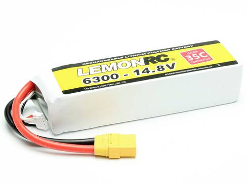 LemonRC Modellbau-Akkupack (LiPo) 14.8V 6300 mAh Zellen-Zahl: 4 35 C Softcase XT90 von LemonRC