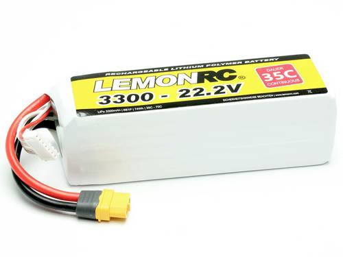 LemonRC Modellbau-Akkupack (LiPo) 22.2V 3300 mAh Zellen-Zahl: 6 35 C Softcase XT60 von LemonRC