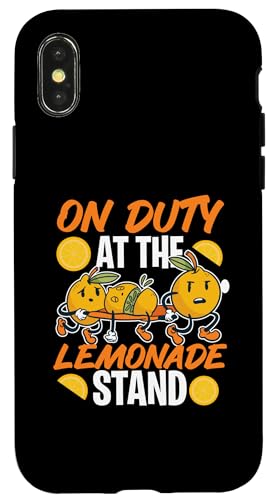 Im Dienst am Limonadenstand Hülle für iPhone X/XS von Lemonade Stand Designs For Fresh Lemon Juice Lover