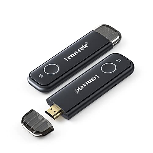 HDMI Wireless Transmitter and Receiver, Lemorele 165FT/50M HDMI Funkübertragung Supports 8 TXs to 1 RX, 5G HDMI Drahtlos übertragen for Streaming Neflix/TikTok/YouTube von Laptop, PC zu HDTV/Projektor von Lemorele