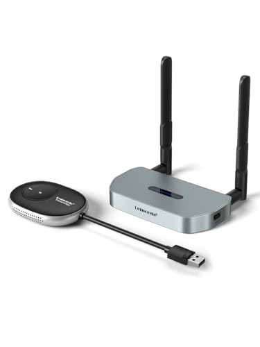 Lemorele 5G FHD USB Wireless Transmitter and Receiver,HDMI Funkübertragung mit USB A, Wireless USB Extender Suitable for Streaming von Windows7,8,10/MacOS10.15 and Above zu HDTV, Beamer von Lemorele