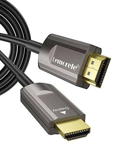 Lemorele HDMI 2.0 Glasfaserkabel 4K@60Hz HDR 4:4:4, UHD High Speed ​​18Gbps, Unterstützt 3D HDCP 2.2, für PS 5, Xbox Series, PC, HDTV, UHD Beamer, AV Receiver, Überwachungskamera (15m) von Lemorele