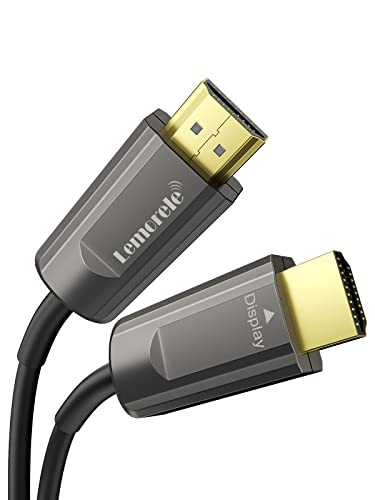 Lemorele HDMI 2.0 Glasfaserkabel 4K@60Hz HDR 4:4:4, UHD High Speed ​​18Gbps, Unterstützt 3D HDCP 2.2, für PS 5, Xbox Series, PC, HDTV, UHD Beamer, AV Receiver, Überwachungskamera (20m) von Lemorele