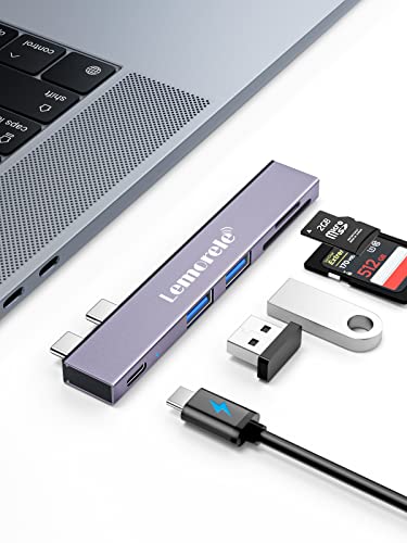 Lemorele USB C Hub für MacBook Air Pro, 5-in-2 Multiport Adapter Hub Mac Dongle USB A, SD/TF Karte, 100W PD Thunderbolt 3/4, Zubehör für Mac Book M1 M2 2022 2021 2020 2019 13" 15" 16" Lemorele USB C Hub für MacBook Air Pro, 5-in-2 Multiport Adapter Hub Mac Dongle USB A, SD/TF Karte, 100W PD Thunderbolt 3/4, Zubehör für Mac Book M1 M2 2022 2021 2020 2019 13" 15" 16" von Lemorele