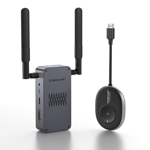 HDMI Wireless Transmitter and Receiver,Lemorele 2025 New Version 50M HDMI Funkübertragung HDMI Funk,5G Drahtlos HDMI,HDMI Kabellos übertragen for Streaming Video Audio File von Laptop zu HDTV(Q5R18NV) von Lemorele