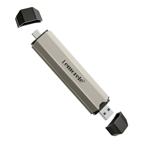 M.2 NVME SATA Gehäuse,Lemorele M.2 SSD NVMe Gehäuse Enclosure USB 3.1 Gen 2 to PCI-e,NVMe zu USB Adapter für 2230/2242/2260/2280 M.2 NVMe/SATA SSD von M-Key/M+B von Lemorele