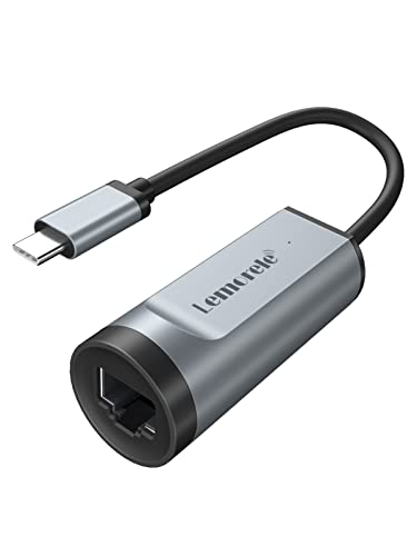 Lemorele USB C auf Ethernet Adapter, Thunderbolt 3/Typ C auf RJ45 Gigabit Ethernet LAN Netzwerk Adapter mit 100W PD Ladeanschluss Kompatibel Laptop, PC, Switch, MacBook, ipad, und mehr Typ C Geräten von Lemorele