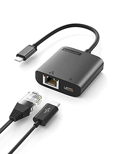 USB C zu Ethernet Adapter mit Aufladen, Lemorele USB C auf RJ45 Gigabit Ethernet LAN Netzwerkadapter mit PD 3.0 USB-C Ethernet Adapter, für MacBook Pro, MacBook Air 2020, iPad Pro 2020, und mehr von Lemorele