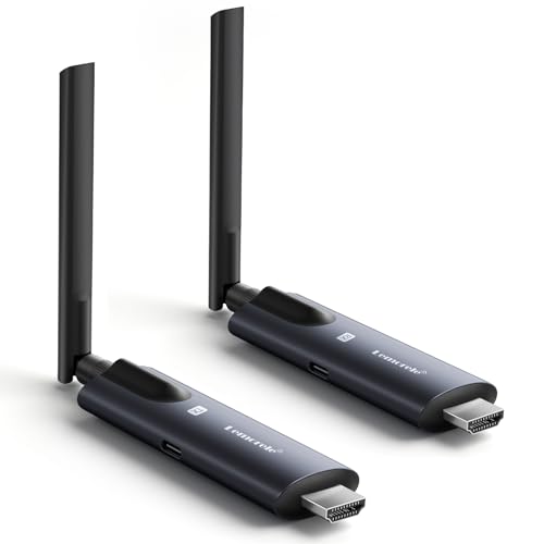Wireless HDMI Transmitter and Receiver, Lemorele 1080P HDMI Funkübertragung Supports 1 Transmitter zu 4 Empfänger Max Streaming Video für Laptop, Camera, TV Box zu HDTV, Monitor,Projektor von Lemorele