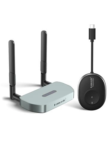 Wireless USB C Transmitter and HDMI Receiver, Lemorele 5G Wireless USB-C HDMI Transmitter,165FT FHD HDMI Funk USB C Drahtlos übertragen to Stream Video von MacBook,Laptops zu HDTV Projektor/Monitoren. von Lemorele