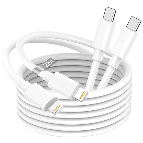 USB C Lightning Kabel 2M 2Pack [Apple MFi Zertifiziert], Schnellladekabel iPhone Ladekabel USB C iPhone Kabel Lightning USB C Ladekabel für Apple iPhone 14 Pro Max/14 Plus/13/12/11/Mini/XR/XS/X/SE/8 von Lemsen