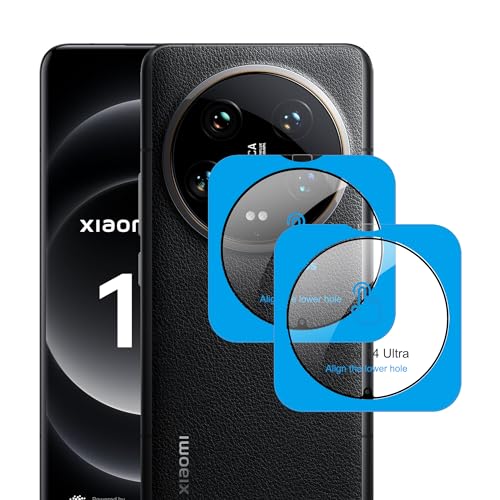 Lemxiee 2 Stück für Xiaomi 14 Ultra Panzerglas Kamera Schutzfolie,HD Anti-Scratch Einteilige Temperglas Linsenschutzfolie für Xiaomi 14 Ultra von Lemxiee